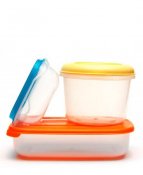Lunch boxes, food containers and salad bowls