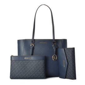 Naisten Käsilaukku Michael Kors CHARLOTTE Sininen 34 x 27 x 11 cm
