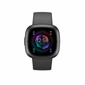 Google Smartklocka Sense 2 Grå 1, 58" Svart Aluminium