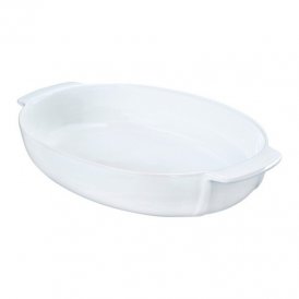 Oven Dish Pyrex White Ceramic (35 x 23 cm)