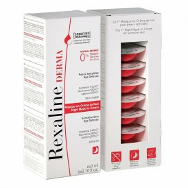 Rexaline Fuktighetsgivende Over Natten Maske Derma 3 ml 75 x 6 Følsomhud rosa