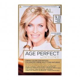Permanent Anti-Ageing Dye Excellence Age Perfect L'Oreal Make Up Excellence Age Perfect Light Golden Blonde Nº 9.0-rubio muy cla