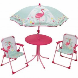 Garden furniture Fun House Children's Pink flamingo 4 Pieces
