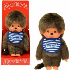 Fluffy toy Bandai Monchhichi Boy Mariniere Bib