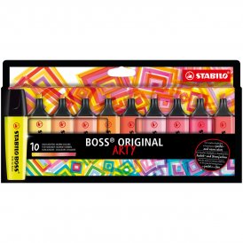Stabilo Fluorescerende markør sett Stabilo Boss Original Arty 10 Deler Flerfarget