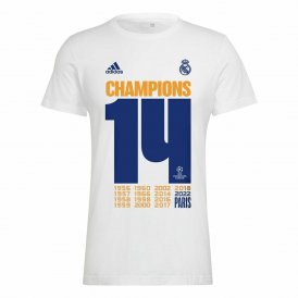 Men's Short-sleeved Football Shirt Adidas Real Madrid Champions 2022