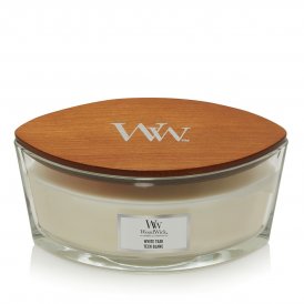 Woodwick Duftlys Woodwick Core Ellipse hvid Teak 453 g