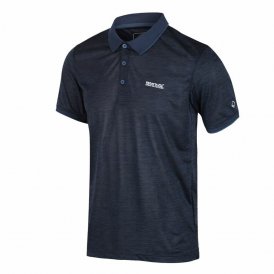 Men’s Short Sleeve Polo Shirt Regatta Remex II Black 100 % polyester