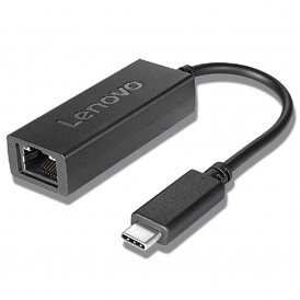 USB C to RJ45 Network Adapter Lenovo 4X90S91831 Black