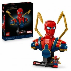 Lego Byggsats 76326 Iron Spider-Man Bust 379 Delar röd plast