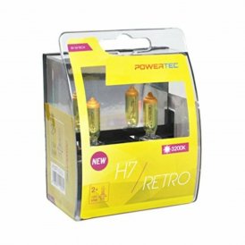 M-Tech Bilpære PTZRT7-DUO H7 12V 55W 3200K Retro gull
