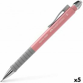 Pencil Lead Holder Faber-Castell Apollo 2325 Pink 0,5 mm (5 Units)