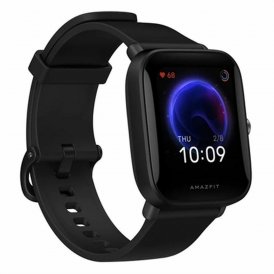 Amazfit Smartklocka Bip U 1, 43" LCD 230 mAh Bluetooth 40 mm 3" Svart Grå Rostfritt stål