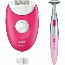 Braun Elektrisk Epilator 3-202 Fuchsia Vit