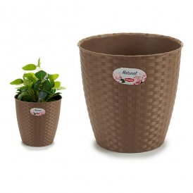 Plant pot Stefanplast 73474 Brown Plastic 24 x 22,5 x 24 cm