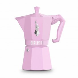 Bialetti Italian Kaffekanne MOKA EXCLUSIVE rosa Aluminium 6 Kopper