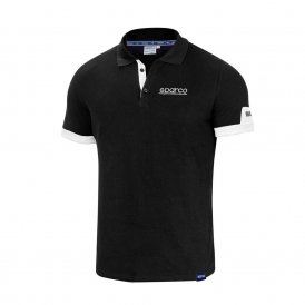 Short Sleeve Polo Shirt Sparco S01322NR2M Black M