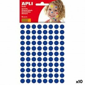Stickers Apli 6 Sheets Blue 10Units