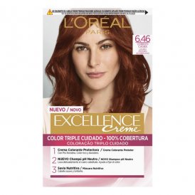 Permanent Dye Excellence L'Oreal Make Up 8411300565090 Dark Copper Auburn Blonde Nº 6,46