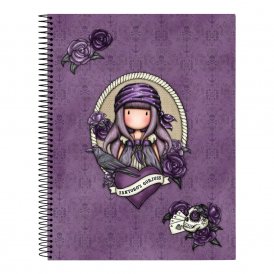 Notebook Gorjuss Sea nixie Purple Navy Blue A4 120 Sheets