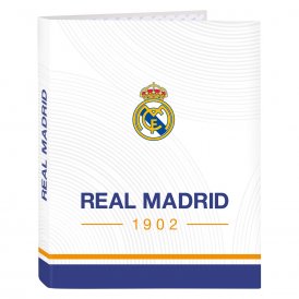 Ring binder Real Madrid C.F. Blue White A4 (26.5 x 33 x 4 cm)