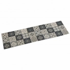 Bordløper Versa Mosaikk Grå Polyester (44,5 x 0,5 x 154 cm)