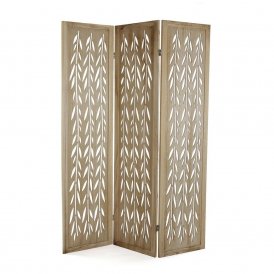 Folding screen Versa Sheets Brown Wood (170 x 40 cm)
