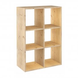 Shelves Astigarraga Dinamic 6 Cubes Modular Natural Pinewood (70,8 x 33 x 105,4 cm)