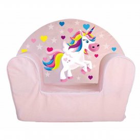 Child's Armchair Light Pink Unicorn