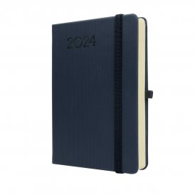 Diary Finocam Minimal Textura 2024 Blue 11,8 x 16,8 cm