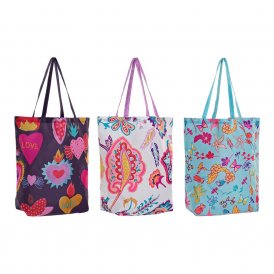 Multi-use Bag DKD Home Decor Floral Multicolour Polyester (3 pcs) (43 x 15 x 66 cm)