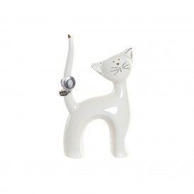 Decorative Figure DKD Home Decor Porcelain Cat (13 x 5 x 20.8 cm)