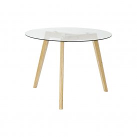 Side table DKD Home Decor Wood Crystal (60 x 60 x 45 cm)