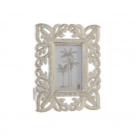 Photo frame DKD Home Decor MF-185013 Crystal Golden White Indian Man MDF Wood (21,5 x 2 x 27 cm)