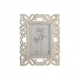 Photo frame DKD Home Decor Crystal Golden White Indian Man MDF Wood (26,5 x 2 x 31,5 cm)