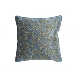 Cushion DKD Home Decor 8424001850389 Blue Golden 45 x 10 x 45 cm