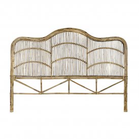 Sänggavel DKD Home Decor Vit Naturell 178 x 4 x 128 cm