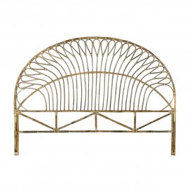 Sänggavel DKD Home Decor Naturell Rattan 177 x 4 x 131 cm