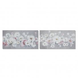 Painting DKD Home Decor S3018038 Flowers (140 x 2,8 x 70 cm) (2 Units)