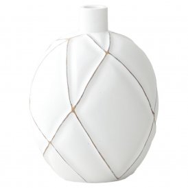 Vase DKD Home Decor White Resin Modern (18 x 18 x 25 cm)