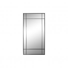 Wall mirror DKD Home Decor Crystal Black Iron (90 x 2 x 180 cm)