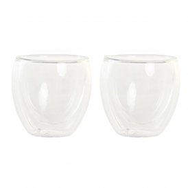 DKD Home Decor Sett med glass DKD Home Decor Gjennomsiktig Krystall Borosilikatglass 100 ml 2 Deler
