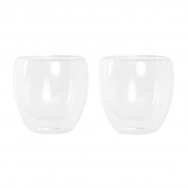 DKD Home Decor Sett med glass DKD Home Decor Gjennomsiktig Krystall Borosilikatglass 250 ml