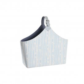 Tidningsställ DKD Home Decor 49 x 17 x 45 cm Blå Vit Medelhavs