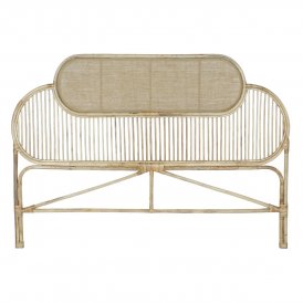 Sänggavel DKD Home Decor Brun Naturell 180 x 4 x 90 cm