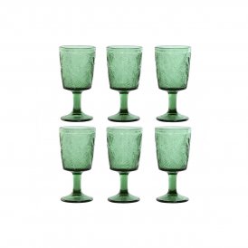 Home ESPRIT Koppesett Grønn Krystall 285 ml (6 enheter) Glass