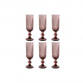 Home ESPRIT Glasset Home ESPRIT rosa Glas 6 x 6 x 18,4 cm (6 antal)