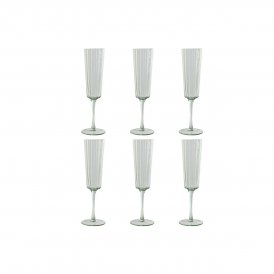 Home ESPRIT Koppesett Grønn Krystall 6 x 23, 7 cm (6 enheter) Glass
