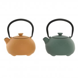 Home ESPRIT Tekanna Gul Grön Rostfritt stål Järn 350 ml (2 antal)