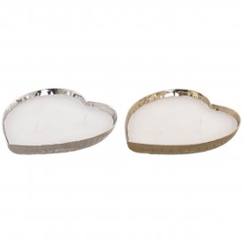 Home ESPRIT Doftljus Modern Hjärta 320 g (2 antal) Aluminium